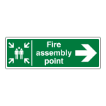 Fire assembly point direction sign - Right