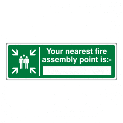 Your Nearest Fire Assembly Point Is: Sign AP27