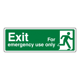 Exit For Emergency Use Only RIGHT: Sign EE3