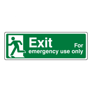 Exit For Emergency Use Only: Sign EE4