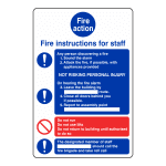 Fire Instructions For Staff: Sign FA14