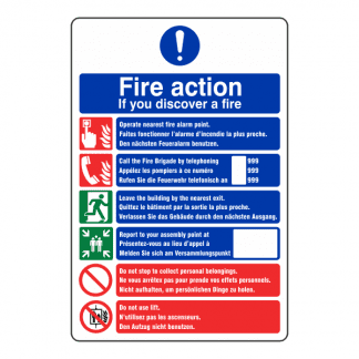Multilingual Fire Action: Sign FA18