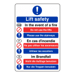 English, French, German Fire Instructions: Sign FA22