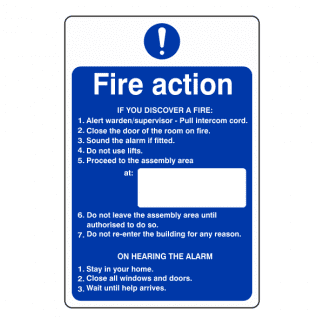 Alert Warden Fire Action Notice: Sign FA30