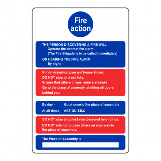 Nursing Home Fire Action Notice: Sign FA31