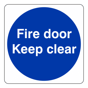 Fire door keep clear: Sign FD6
