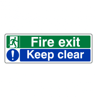 Fire Exit Keep Clear: Sign FE12