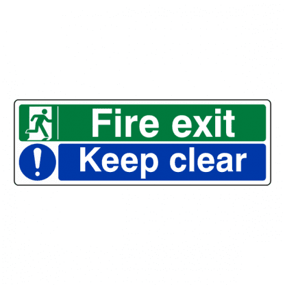 Fire Exit Keep Clear: Sign FE12