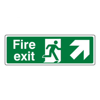 Fire Exit Up To Right: Sign FE5