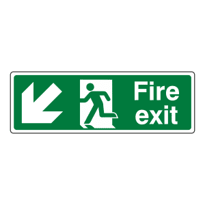 Fire Exit Down To Left: Sign FE7