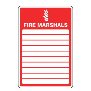 Fire Marshal List: Sign FM5