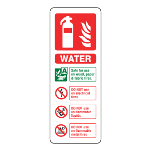Water Fire Extinguisher: Sign FX1