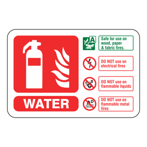 Water Fire Extinguisher: Sign FX13