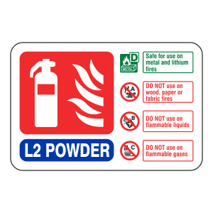 L2 Powder Fire Extinguisher: Sign FX19