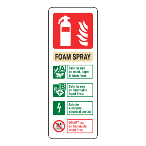 Foam Spray Fire Extinguisher: Sign FX4