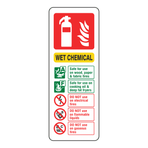 Wet Chemical Fire Extinguisher: Sign FX7
