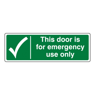 This Door Is For Emergency Use Only: Sign PP10