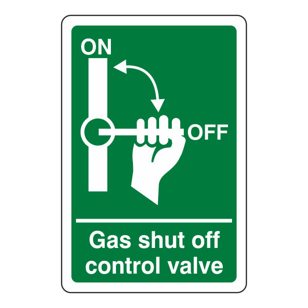 Sign SC17: Gas shut off control valve