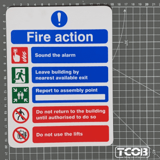 Photo of fire action notice FA6