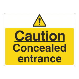 Sign CS166: Concealed entrance