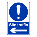 Site traffic left sign CS54