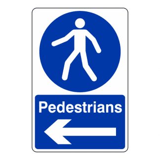 Pedestrians left sign CS56