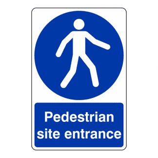 Pedestrian site entrance sign CS60