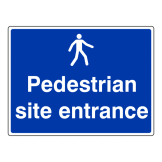 Pedestrian site entrance sign CS64