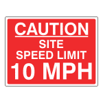 Site speed limit 10mph sign CS91