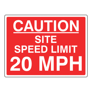 Site speed limit 20mph sign CS92