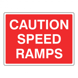Caution speed ramps sign CS94