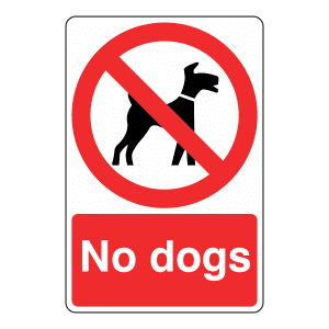 No Dogs: Sign DP1