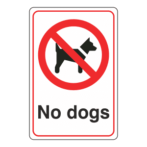 No Dogs: Sign DP5