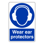 EA1: Wear Ear Protectors sign