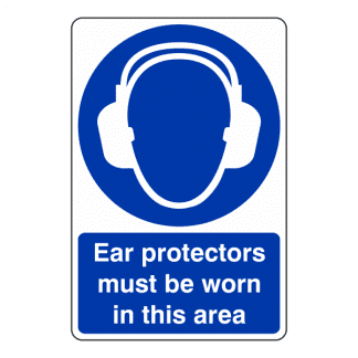 EA2: Ear Protectors Must Be Worn In This Area sign