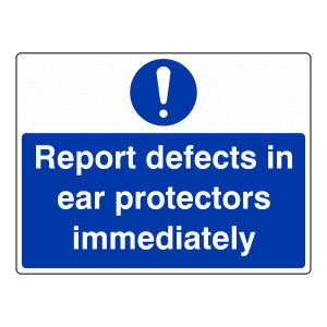 Report Defects In Ear Protectors: Sign EA23