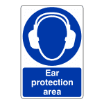 EA5: Ear Protection Area sign