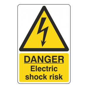 Sign EL20: Danger Electric Shock Risk