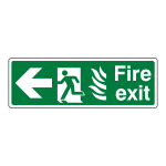 Hospital Fire Exit Left Sign FE32