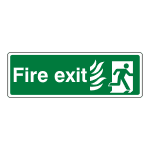 Hospital Final Fire Exit Right Sign FE38
