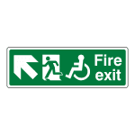 Disabled Fire Exit Up/Left Sign FE46