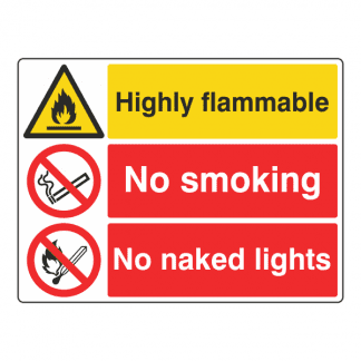 Sign FW40: Highly Flammable