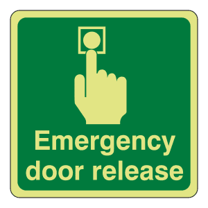 Emergency Door Release: Sign PP22