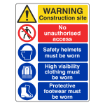 Construction site PPE safety sign SA1