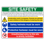 Sign SA10: Site safety notice
