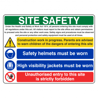 Sign SA11: Multimessage site safety