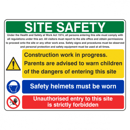 Sign SA12: Site Safety