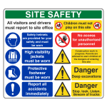 Sign SA15: Multimessage site safet sign