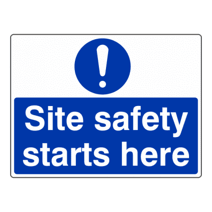 Site safety starts here sign SA16