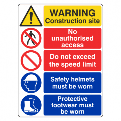4 point site safety sign SA2